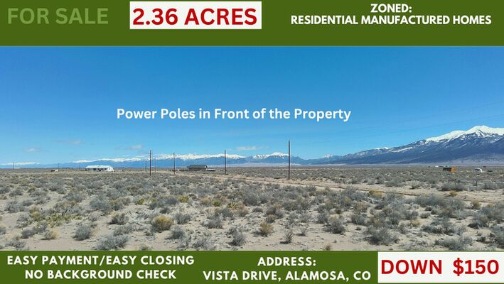 POWER POLE IN FRONT OF THIS 2.36 ACRES ADJACENT LOTS IN CO.!