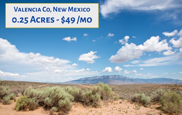 Enchanting  0.25-Acre property for Sale in Valencia, New Mexico! ONLY $49 per month!