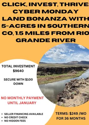 SOLD Click, Invest, Thrive in Costilla, CO on 5-Acres,