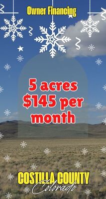 Colorado Dreaming: 5 Acre for Only $145/Month!