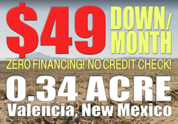 Sold - Be a Landowner for as Low as $49 Down/Month – Double Lot 0.34 Acre in Valencia, NM!
