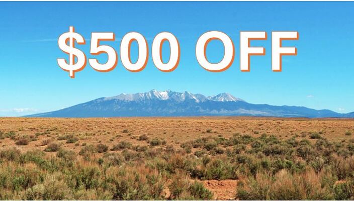 $500 OFF & FLEXIBLE Monthly Payments on 4.28 acres in CO!