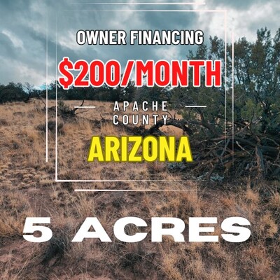 5 Acres with TWO lots in Apache AZ! $328/mo ONLY!