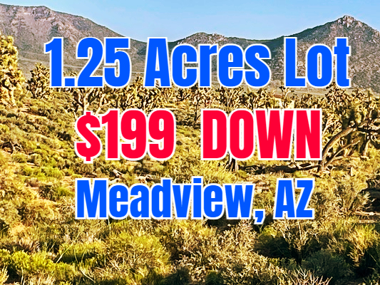 1.25 Acres in Mohave County $199 down
