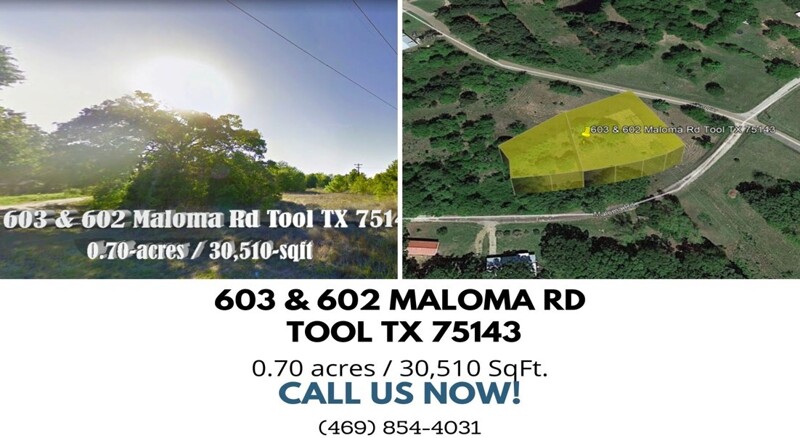 Fantastic Home site to build your dream home - 603 & 602 Maloma Rd Tool TX 75143