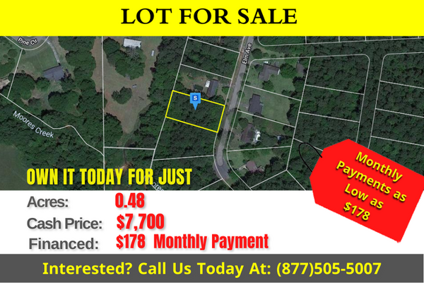 Small 0.48 Acre of wooded property with privacy settings for your home