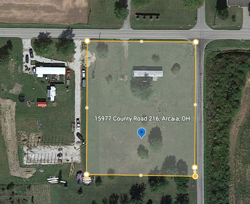 Just Reduced - Holiday Sale- 1.91 Acre Residential Lot w/1979 14x70 2BR 1 -1/2 Bh Mobile Trailer Home – Hancock, Arcadia, Ohio