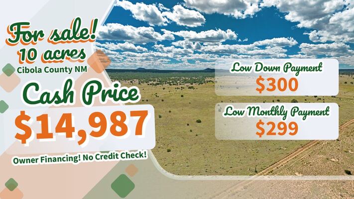 10 Acres of Your Own New Mexico Land - Cibola County - Tierra Verde Ranchettes! With Owner Financing Available!