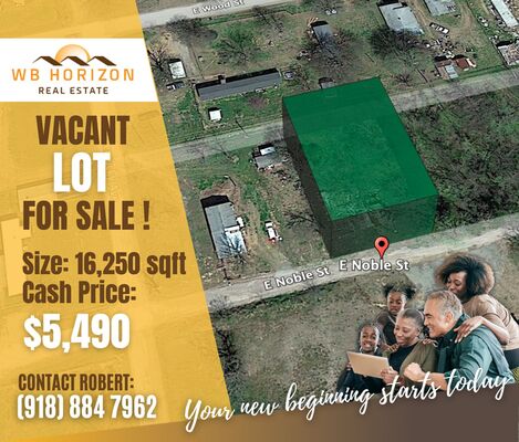 Drumright, OK: 16,250 sqft lot, $5,490: selling at 50% of market value. Only 40 minutes to Tulsa OK