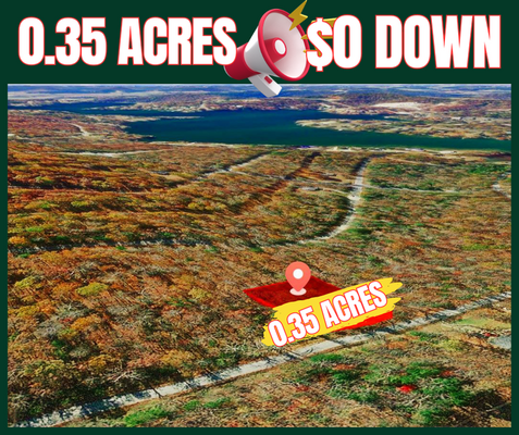 Don’t Miss These Incredible Savings! $0 DOWN! 0.35 Acres