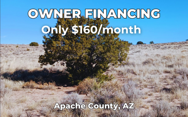 Dense Green Apache Land: Flat, Water Access <del>$400 </del> $200 Down!
