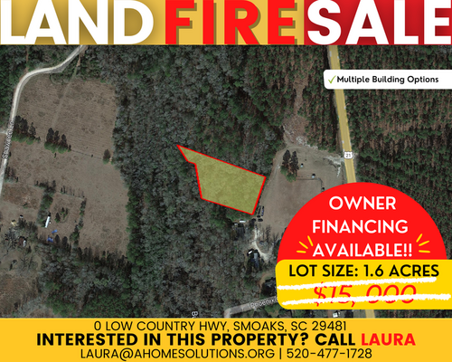 Find Comfort on these 1.6 acres Vacant Land in Lowcountry Hwy, SC -  Manufactured and Mobile Homes Allowed!