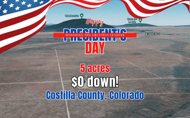 ZERO DOWN PAYMENT! 5 acres Land for Sale in Costilla, CO!!