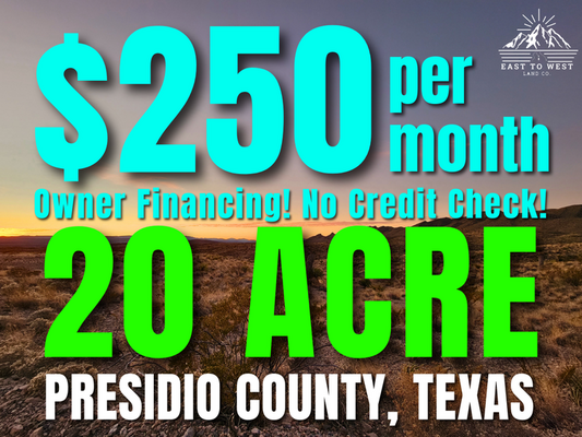Seize Your Discounted 20 or 40 Acres Near Valentine TX!