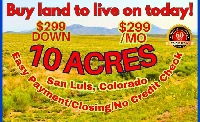 Corner Land! Huge 10 acres Open space in CO Just $299 Down!