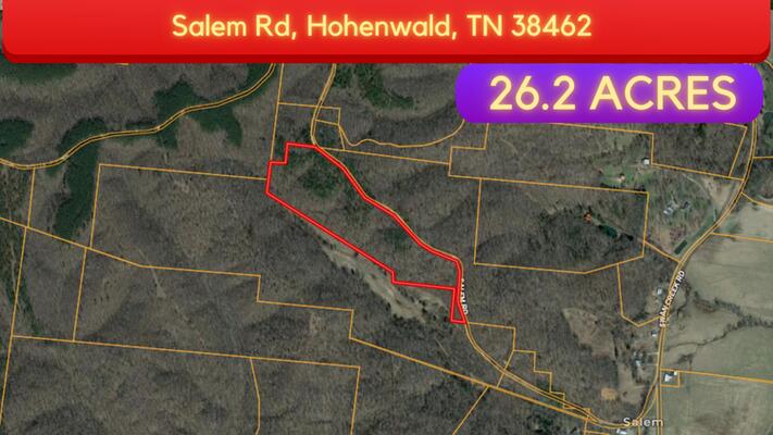 Wooded 26.2-Acre Land For Sale in Hickman, TN!  Get Yours Now While it Lasts!