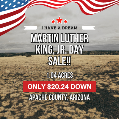 SOLD! Arizona Roots: 1.04 Acres, $20.24 Down, MLK Promo!