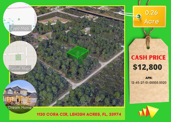 Great piece of lot here in Lehigh Acres, FL! Own this now!