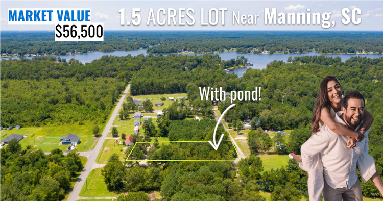 1.5 Acre Lot with a Private Pond near lake Marion!