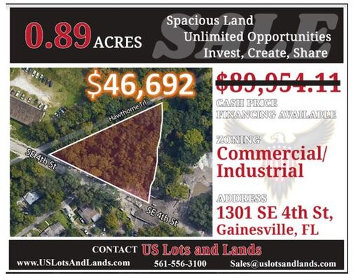 0.89 Level Acres for Sale in Gainesville, FL