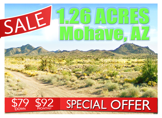 $79 Down! 1.26 Acre Lot in Mohave, AZ!
