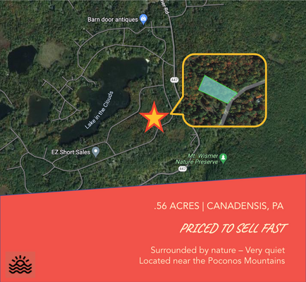 Build your weekend getaway on a secluded .56 acre lot in the Pocono Mountains! ~*Priced to go!*~