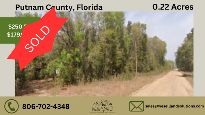 Escape to Florida to a Mobile Home Friendly Property on 0.22-Acre in Putnam County for Only $179/Month
