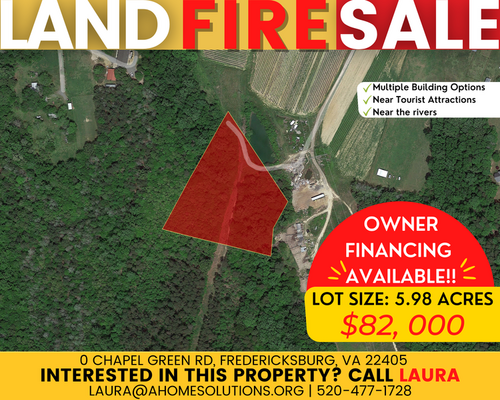 5.98 Acres of Vacant Land For Sale in Stafford County, VA! Close to D.C.