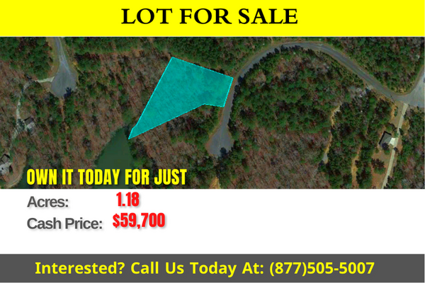 Water Front 1.18 Acres Land, Just 1 Minute Away from Lay Lake With Owner Financing Options!!