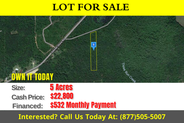 Don’t miss out on this rare find! 5 acres of lot in Butler County AL with Owner Financing!