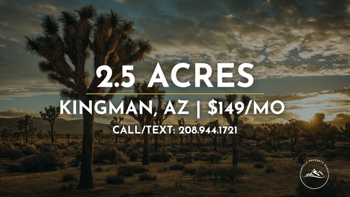Adventure Camp on 2.5 acres near Kingman AZ, $149 down!