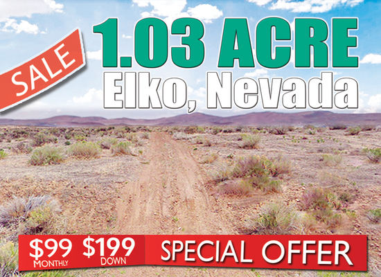 1.03 Acres in Elko County, Nevada! $199 Down – No Credit Check!