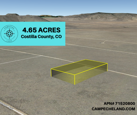 4.65 Acres near Rio Grande River in Costilla County, CO!