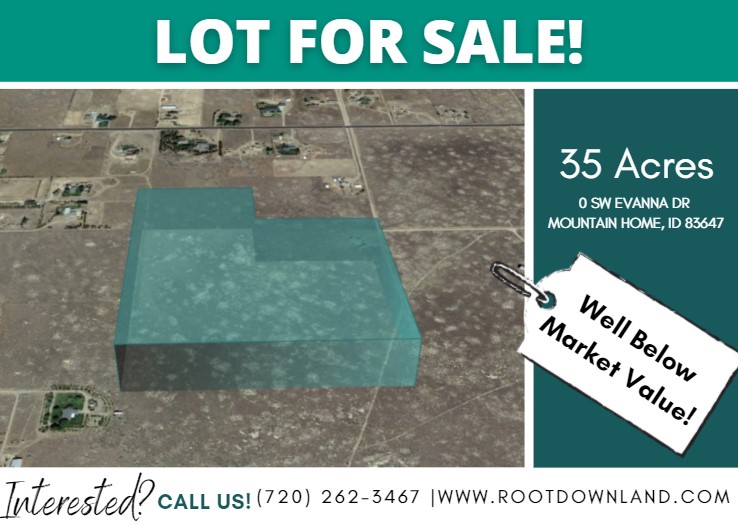 Incredible 35-Acre Cheapest Land In The Up And Coming Neighborhood; Mountain Home, ID. Selling For Only $199,995! Similar Properties Selling For $323K-$3M.