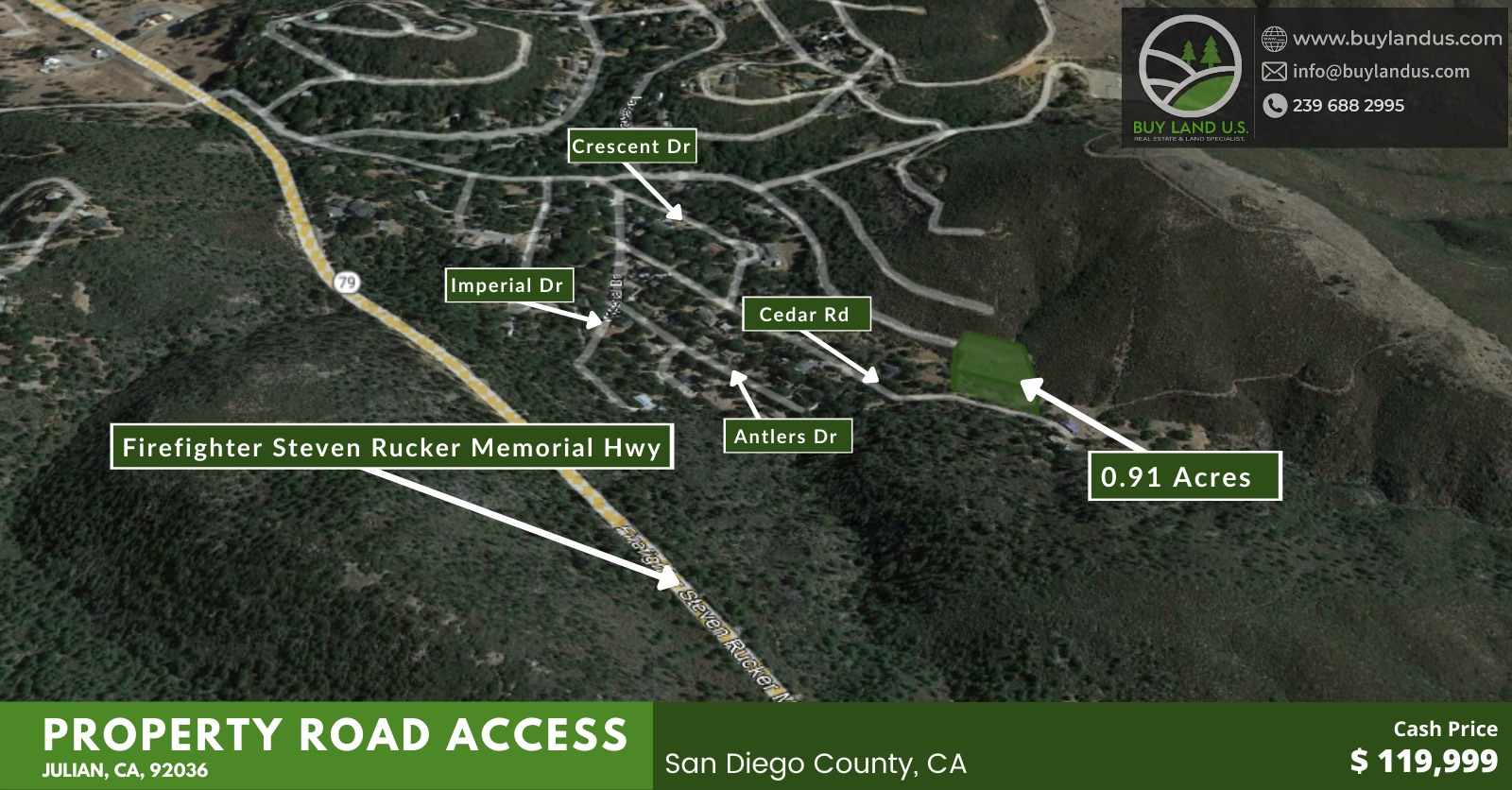 Cedar Rd, Julian, San Diego, California, 92036 Land for Sale Landmodo