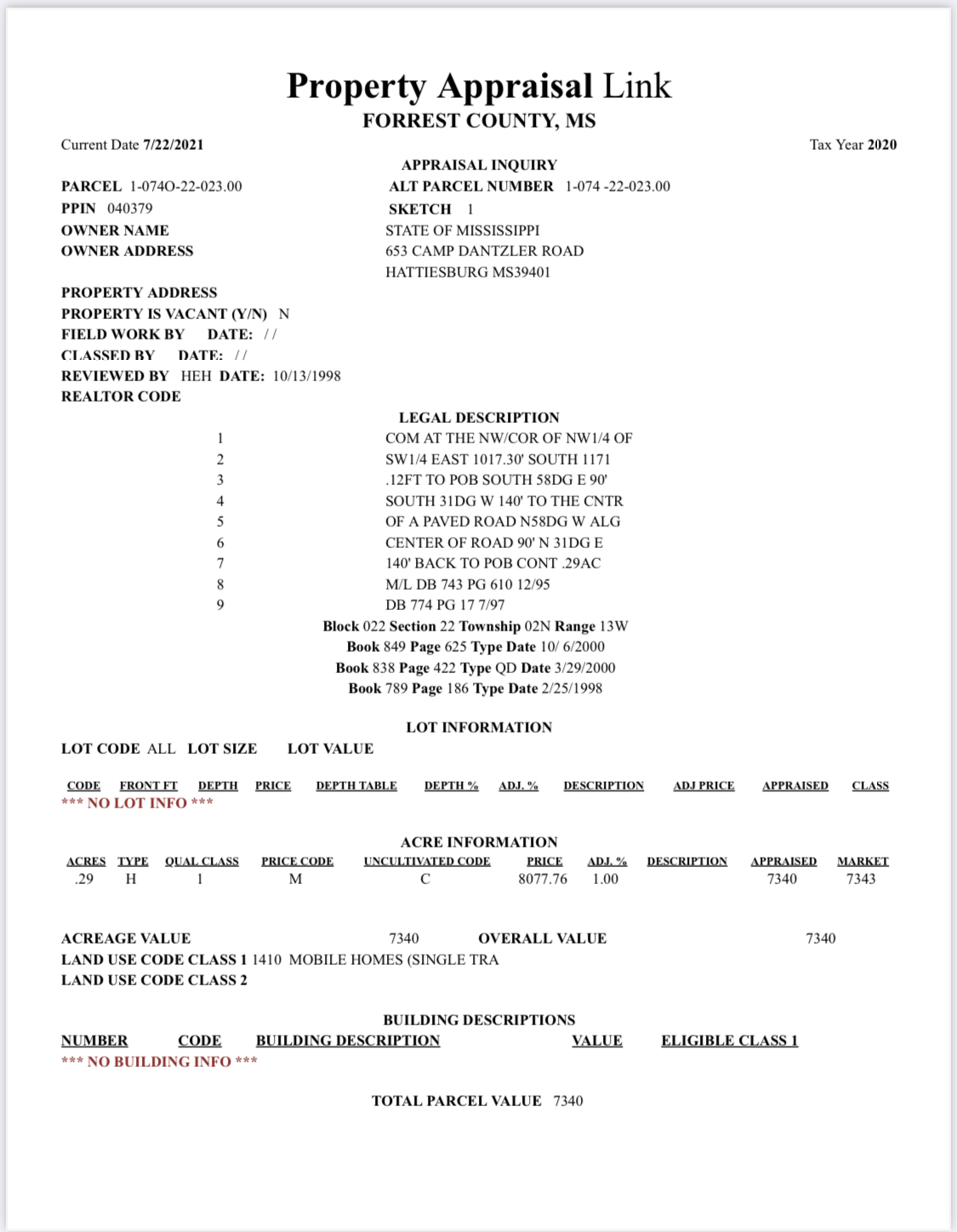 3 BLACK CREEK ROAD (LOT), HATTIESBURG, MS 39401, HATTIESBURG, Forrest