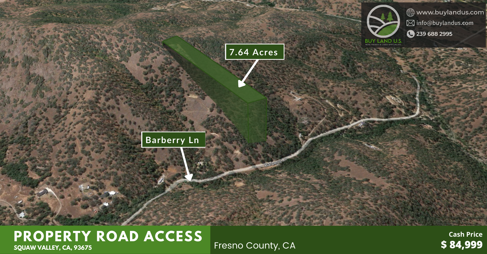 Barberry Ln, Squaw Valley, Fresno, California, 93675 Land for Sale