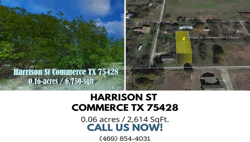 Beautiful 0.16 Acre Lot in Commerce – Lot 8 Harrison St Commerce TX 75428