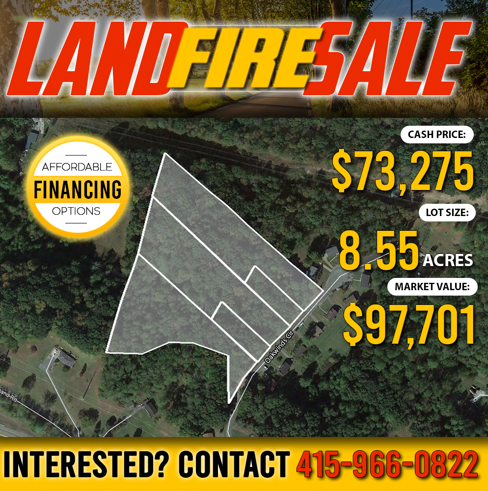 Buildable 8.55ac lot in Virginia selling at 25% Below Value!