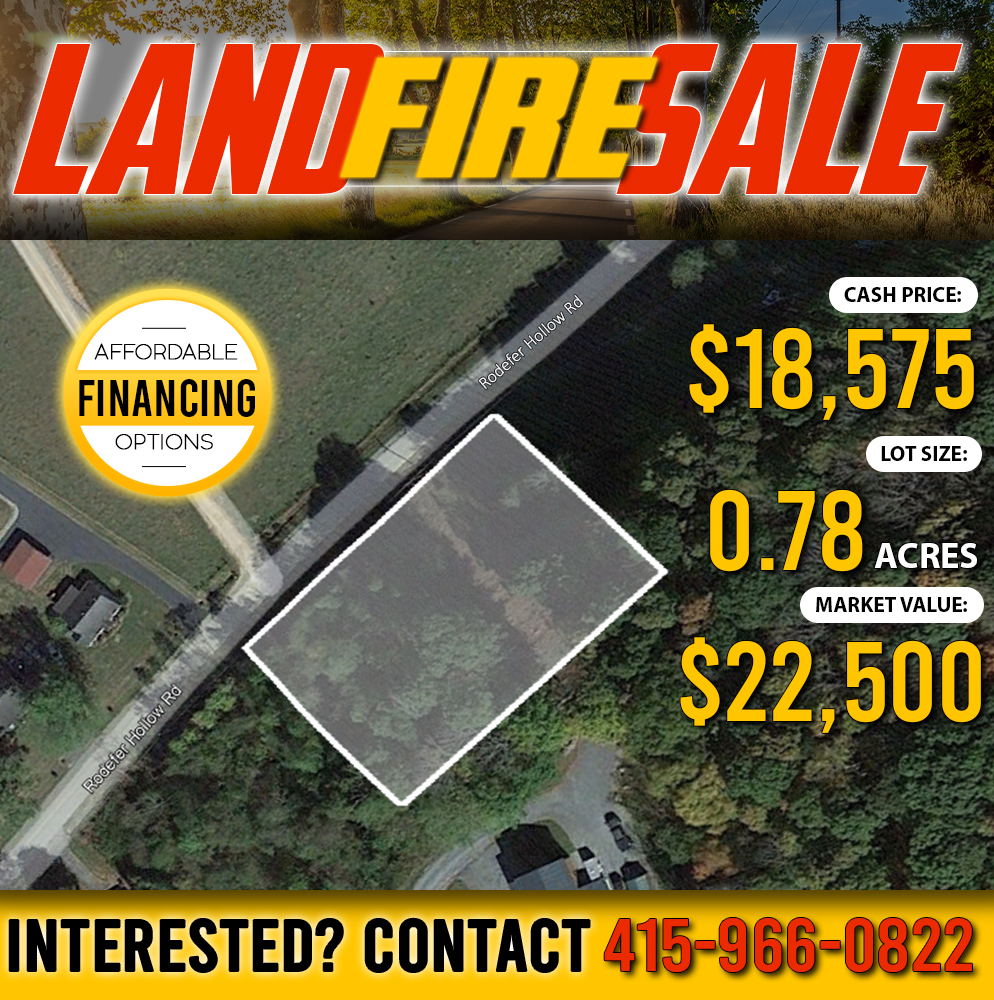 0.78 Acre Land Near Many Popular Attractions in Sullivan, Tennessee