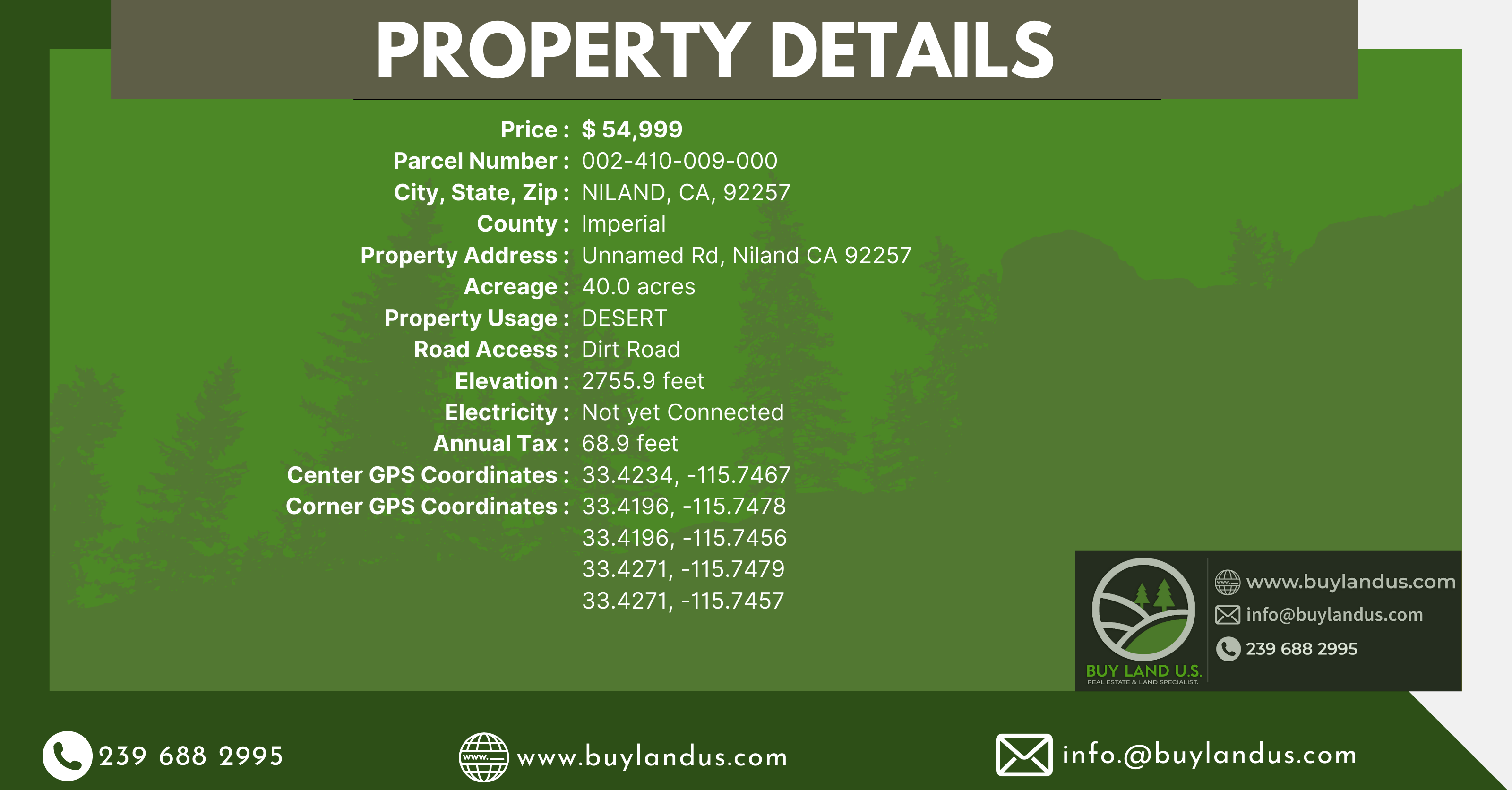 Unnamed Rd, Niland, Imperial, California, 92257 Land for Sale Landmodo