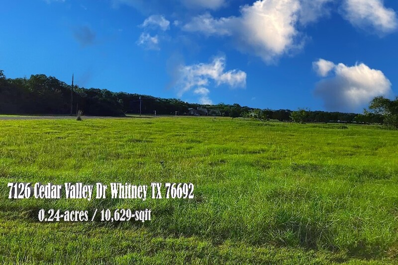 0.24 Acres Ready to Build Lot in a Stunning Community - 7126 Cedar Valley Dr Whitney TX 76692