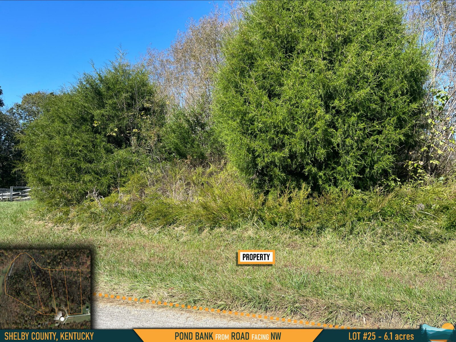 SHELBY COUNTY, KY | 6.1 acres | The “Red Carpet” Lot | Partially-cleared w/Driveway & Pond