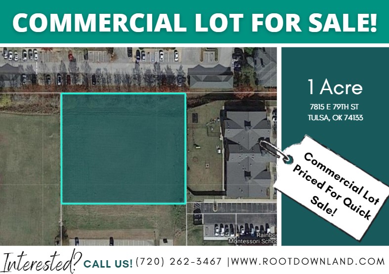1-Acre Commercial Lot in Booming Tulsa. Ideally Located with Incredible Traffic Flow. Yours For Only $379,995. Similar Properties Selling For $600K-$1.9M!