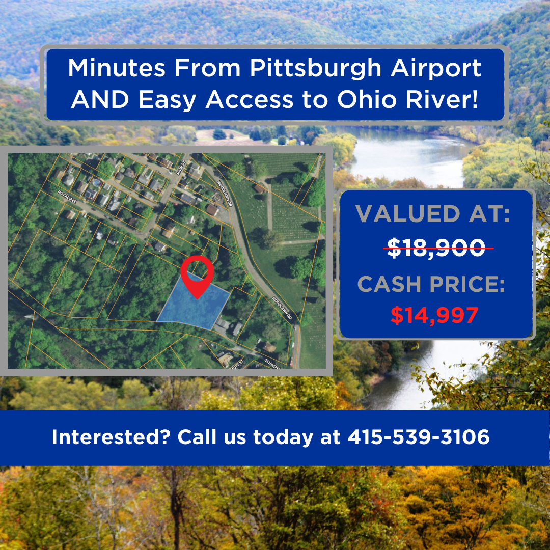 .84 Acres Minutes From Both Pittsburgh Int’l Airport And Ohio River!