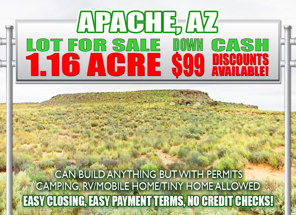 Your Own Paradise Awaits in Apache Land, AZ! Only $99 Down! Cash Discounts Available!